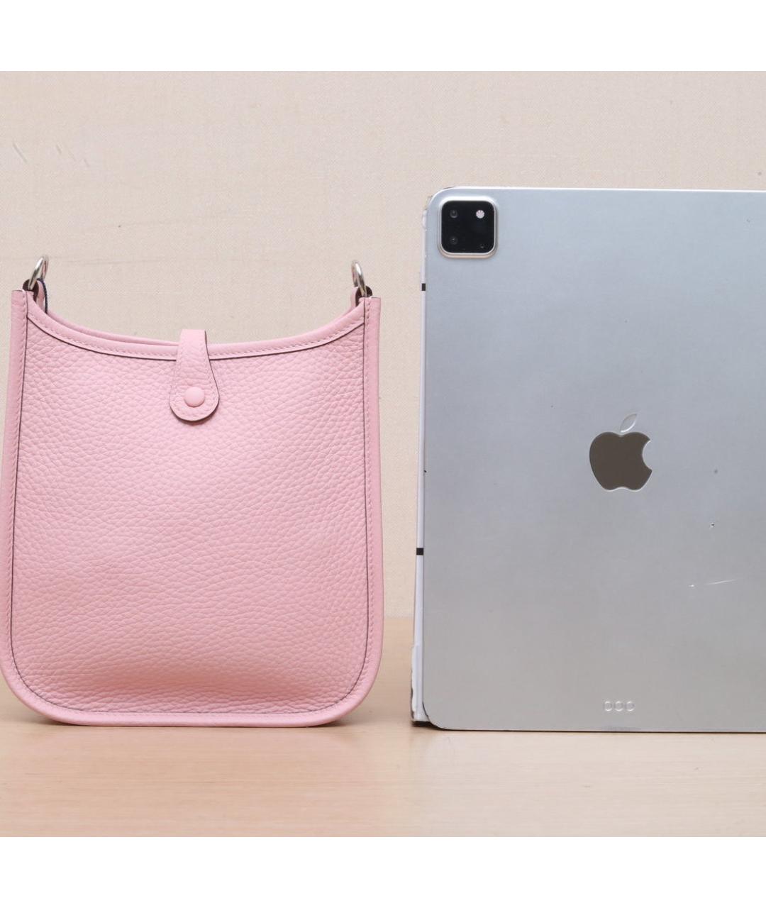 HERMES Розовая кожаная сумка через плечо, фото 7