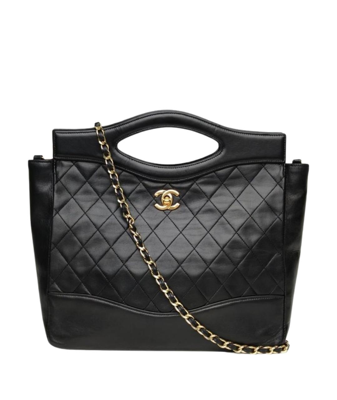 CHANEL Черная кожаная сумка через плечо, фото 1