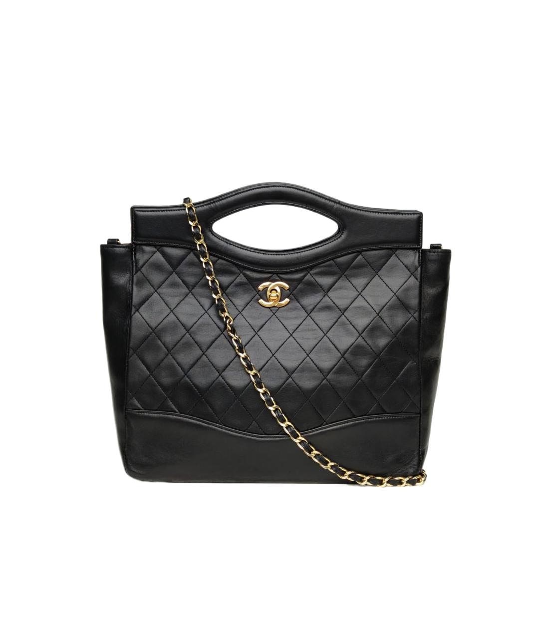 CHANEL Черная кожаная сумка через плечо, фото 9