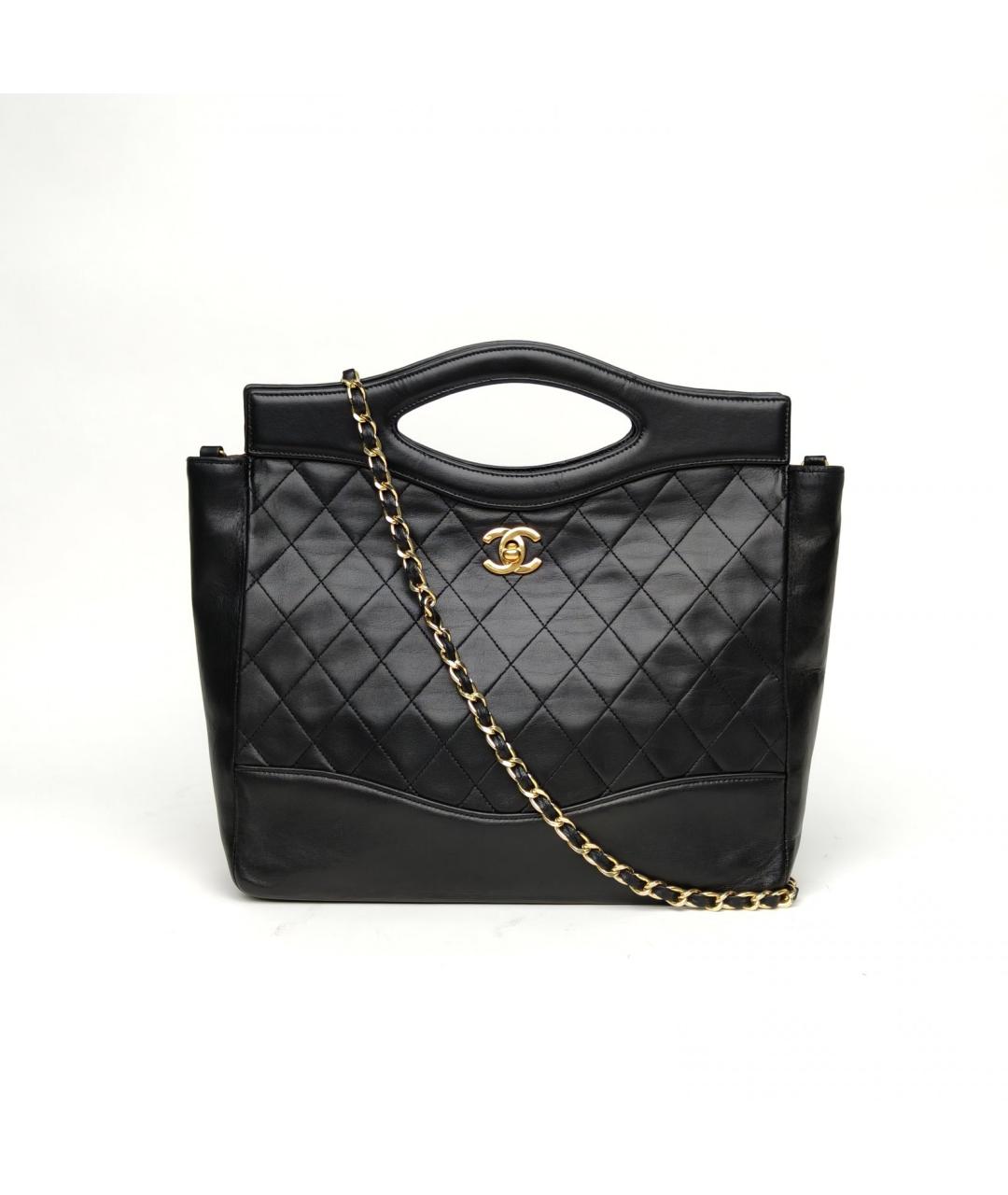 CHANEL Черная кожаная сумка через плечо, фото 2
