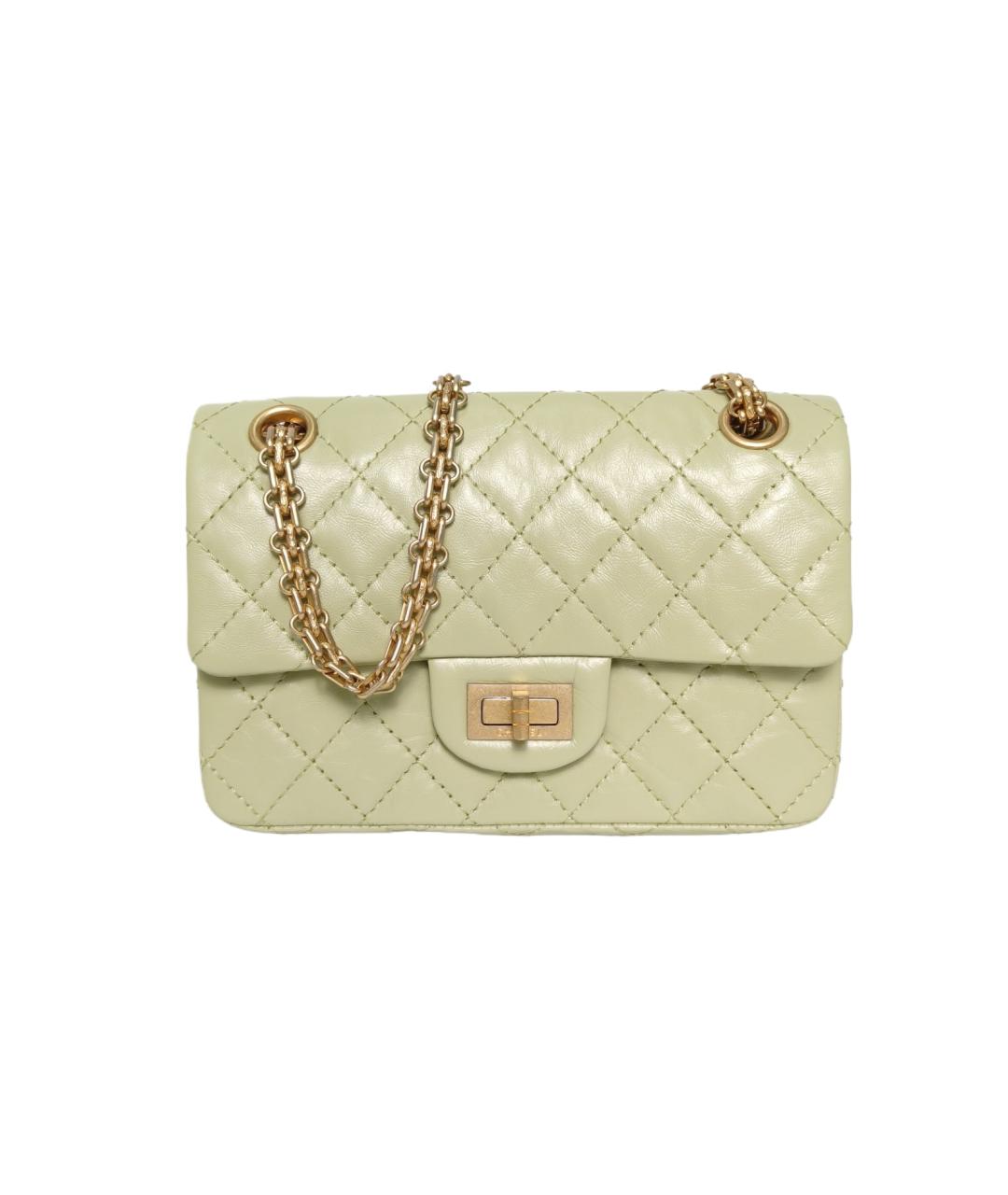 CHANEL Зеленая кожаная сумка через плечо, фото 10