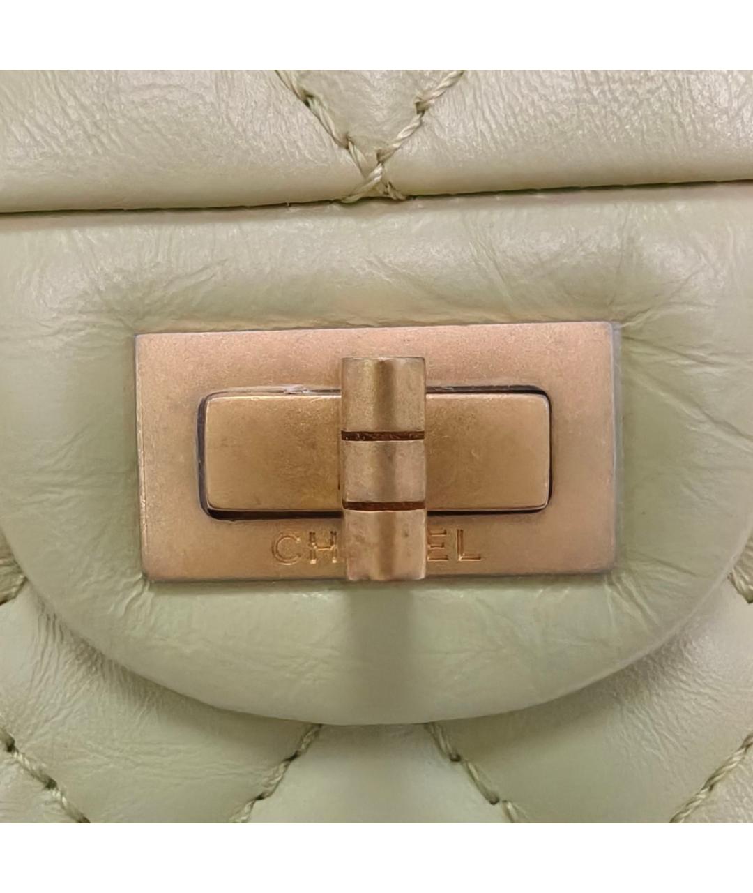 CHANEL Зеленая кожаная сумка через плечо, фото 7