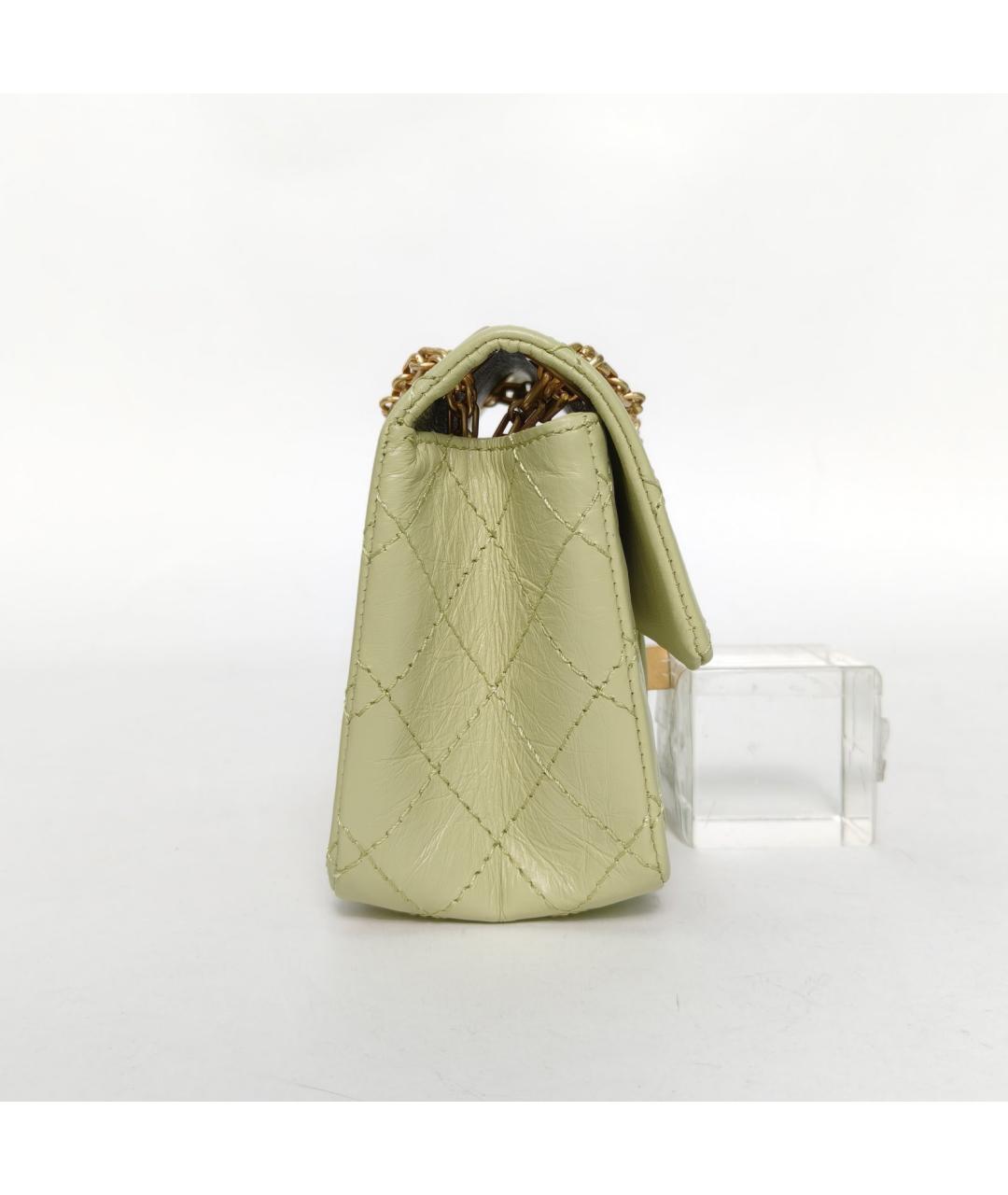 CHANEL Зеленая кожаная сумка через плечо, фото 3