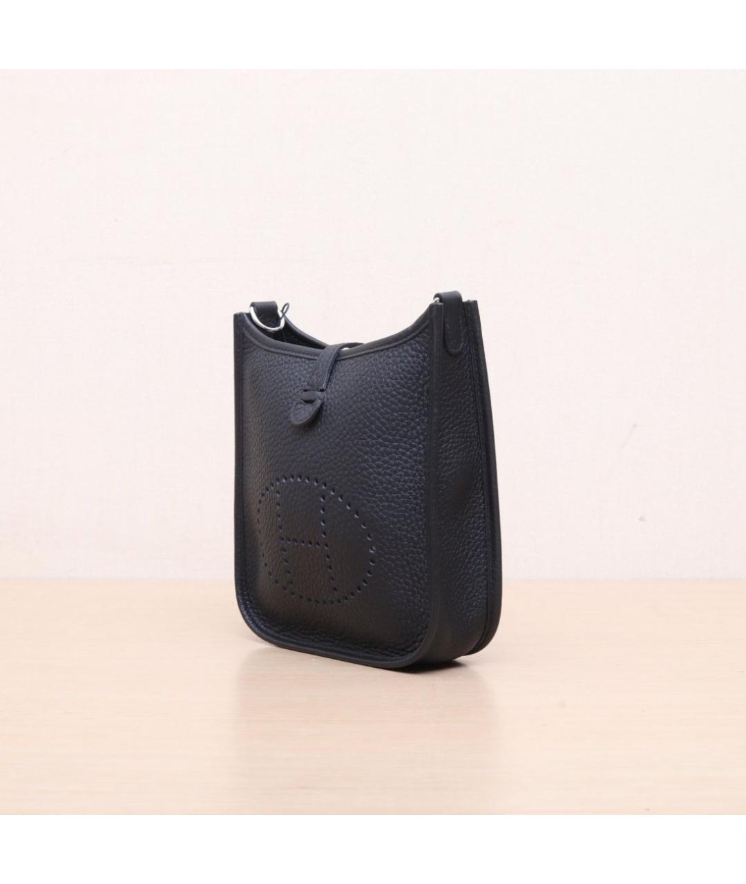 HERMES Черная кожаная сумка через плечо, фото 4