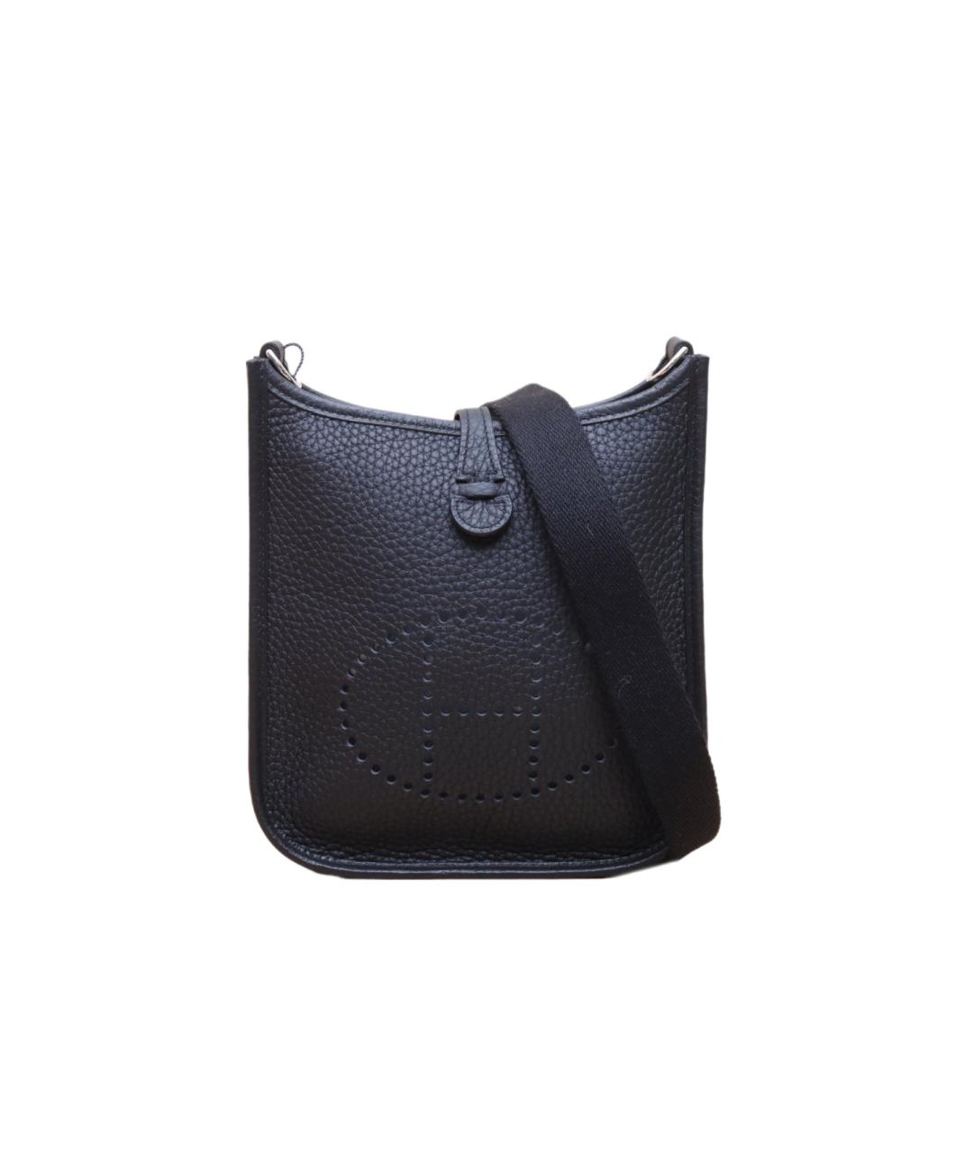 HERMES Черная кожаная сумка через плечо, фото 1