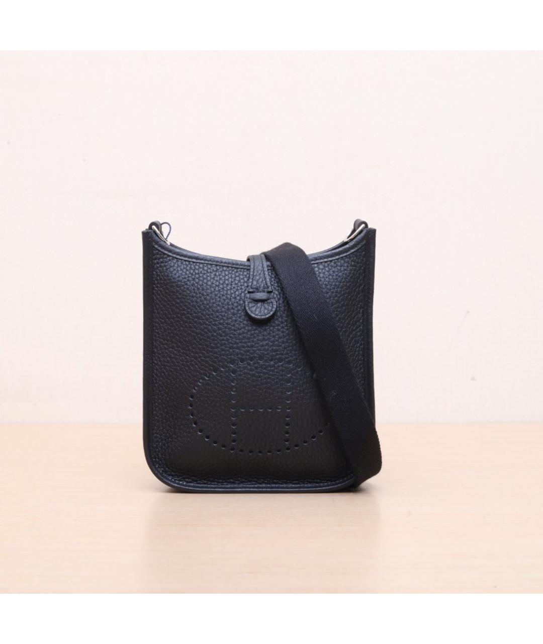 HERMES Черная кожаная сумка через плечо, фото 3