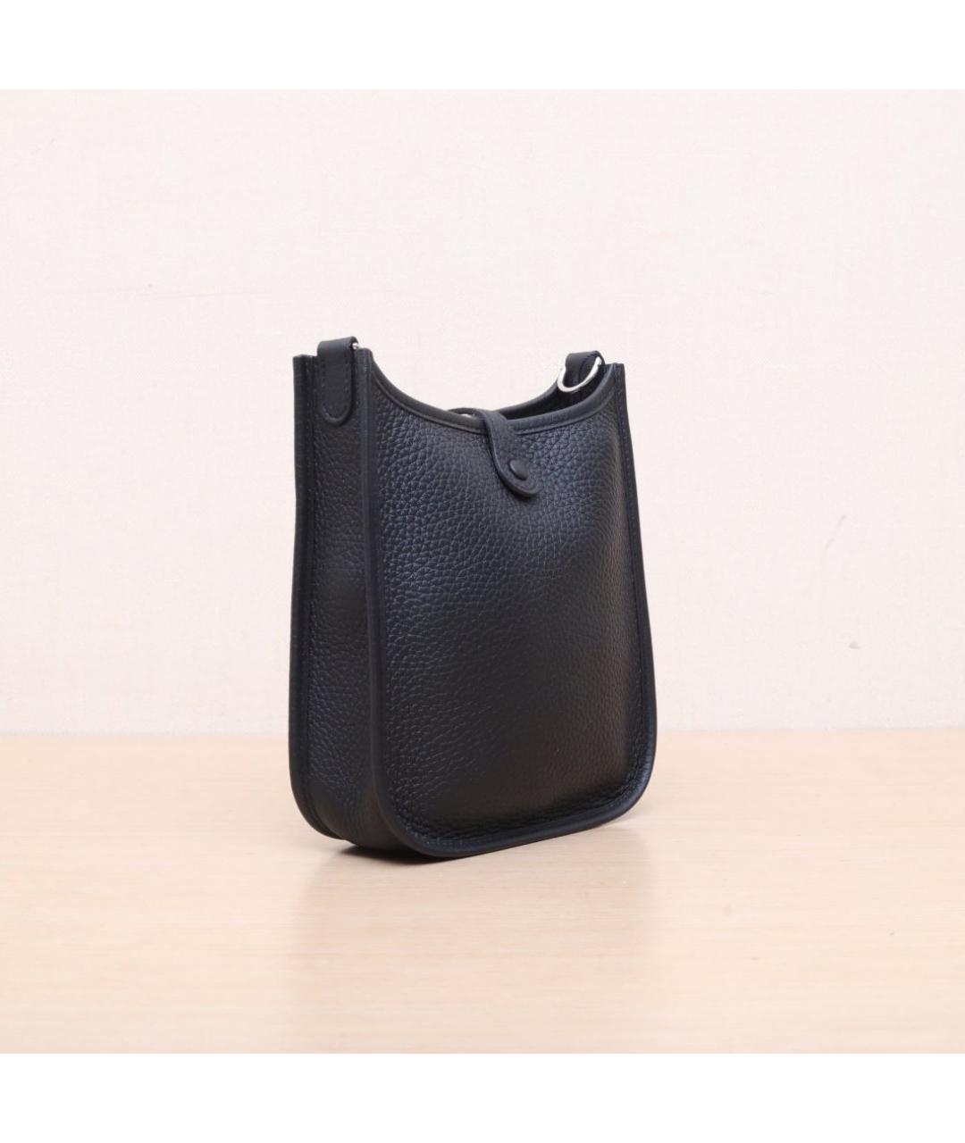 HERMES Черная кожаная сумка через плечо, фото 6