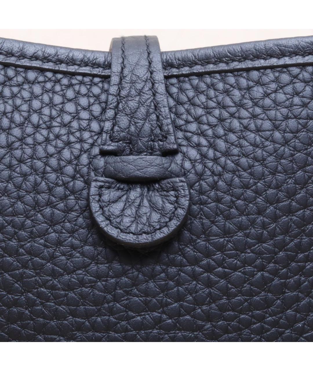 HERMES Черная кожаная сумка через плечо, фото 8