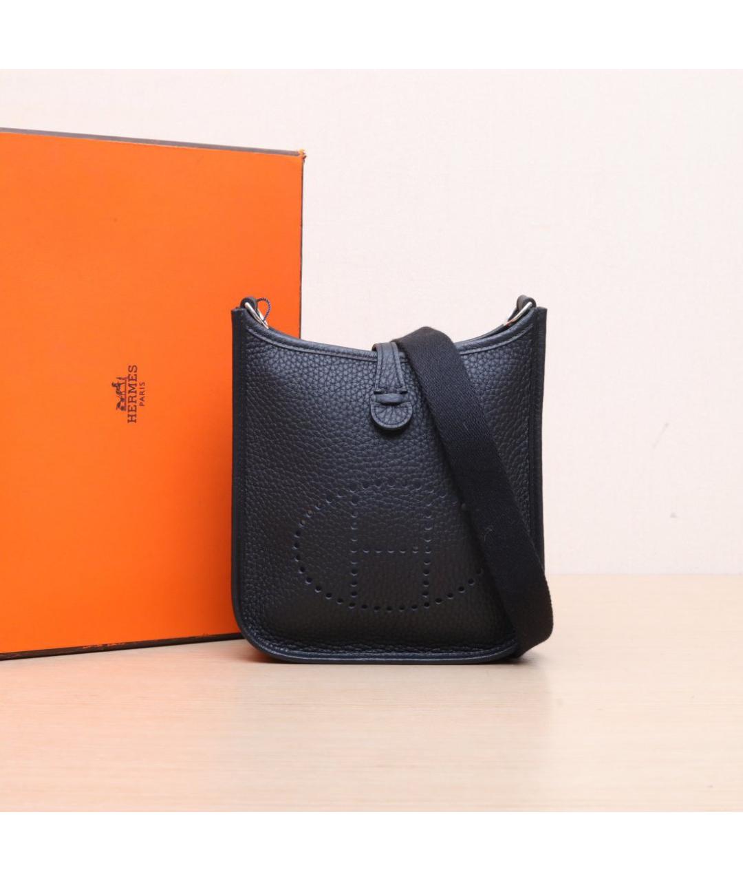 HERMES Черная кожаная сумка через плечо, фото 2