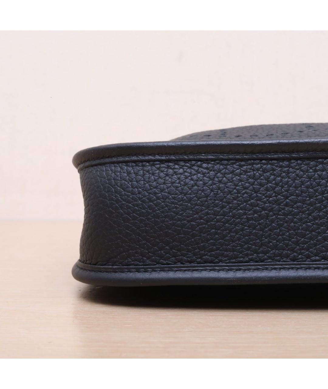 HERMES Черная кожаная сумка через плечо, фото 9