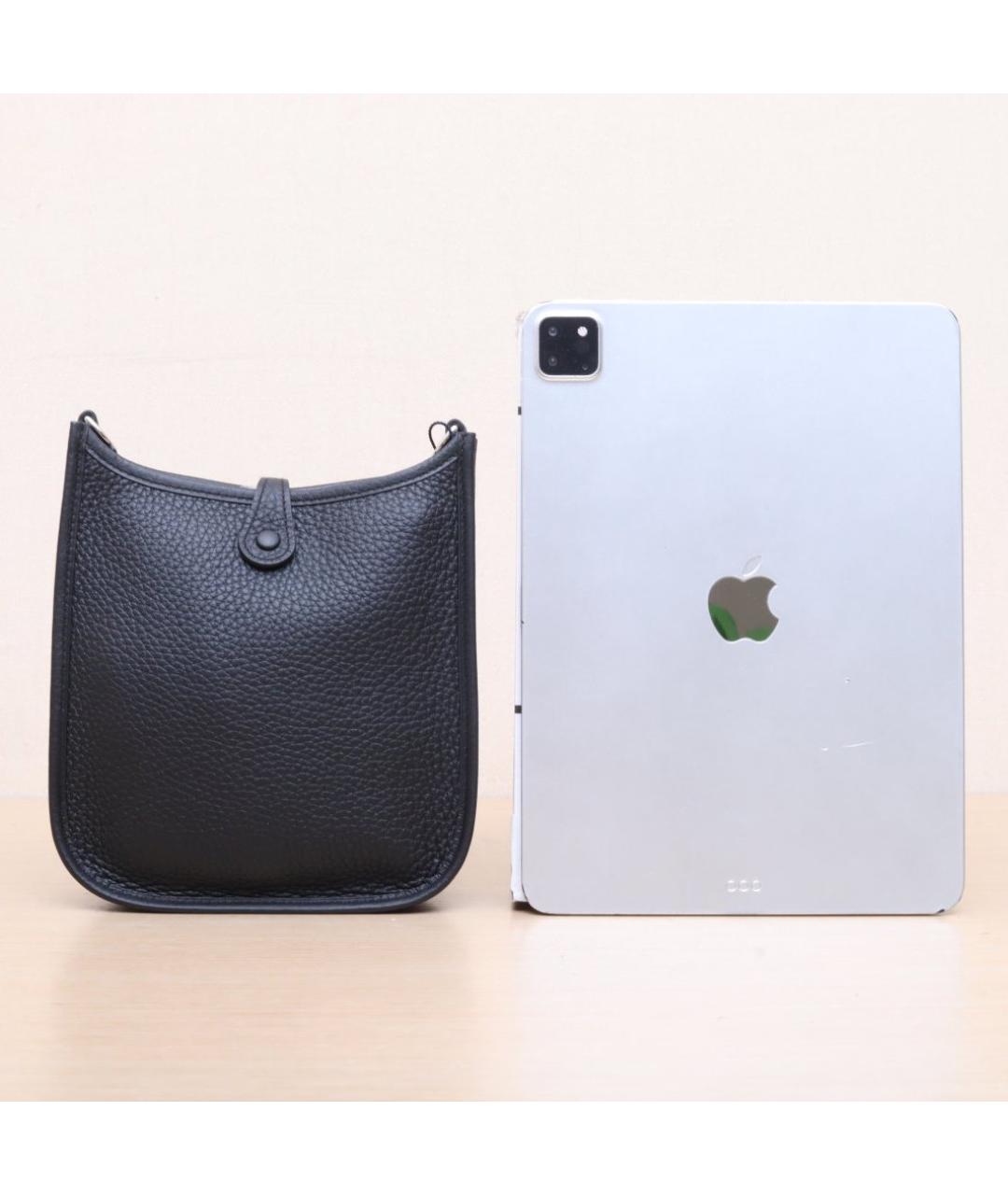 HERMES Черная кожаная сумка через плечо, фото 7