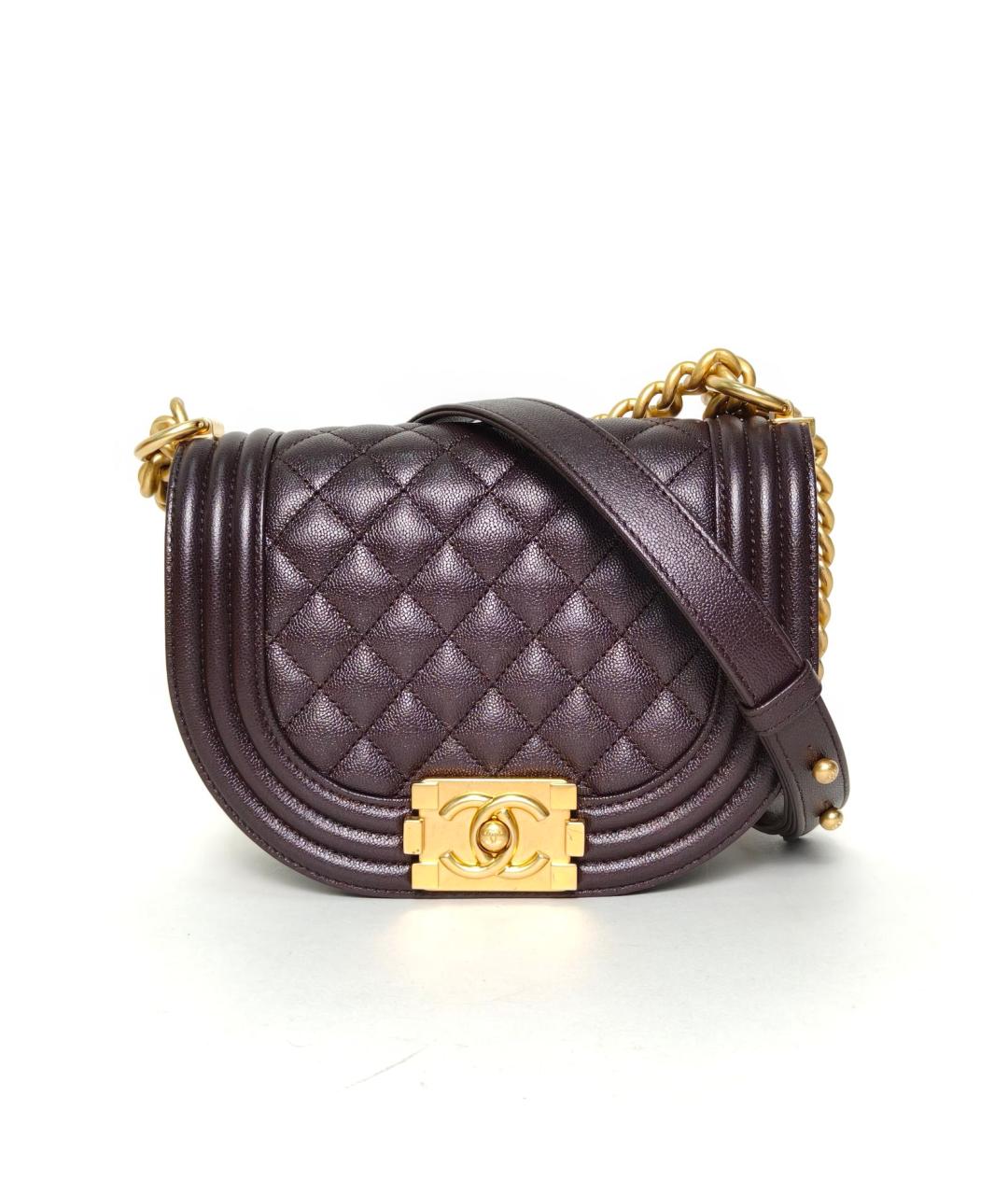 CHANEL Коричневая кожаная сумка через плечо, фото 2