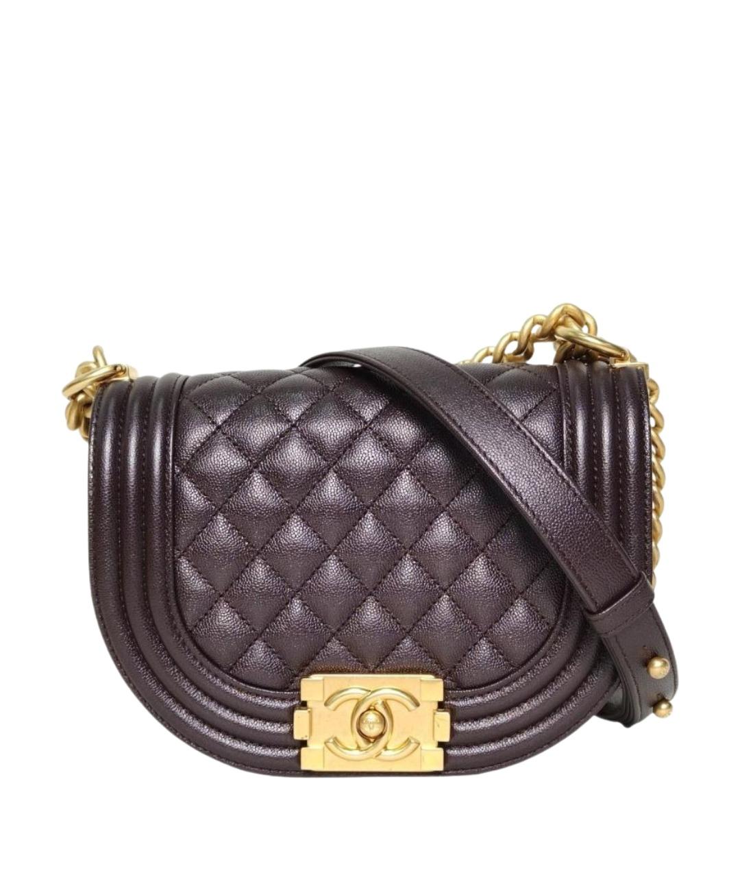 CHANEL Коричневая кожаная сумка через плечо, фото 1