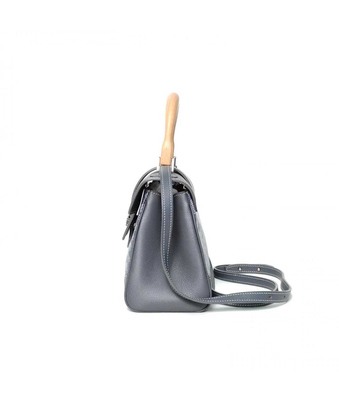 GOYARD Серая кожаная сумка через плечо, фото 3