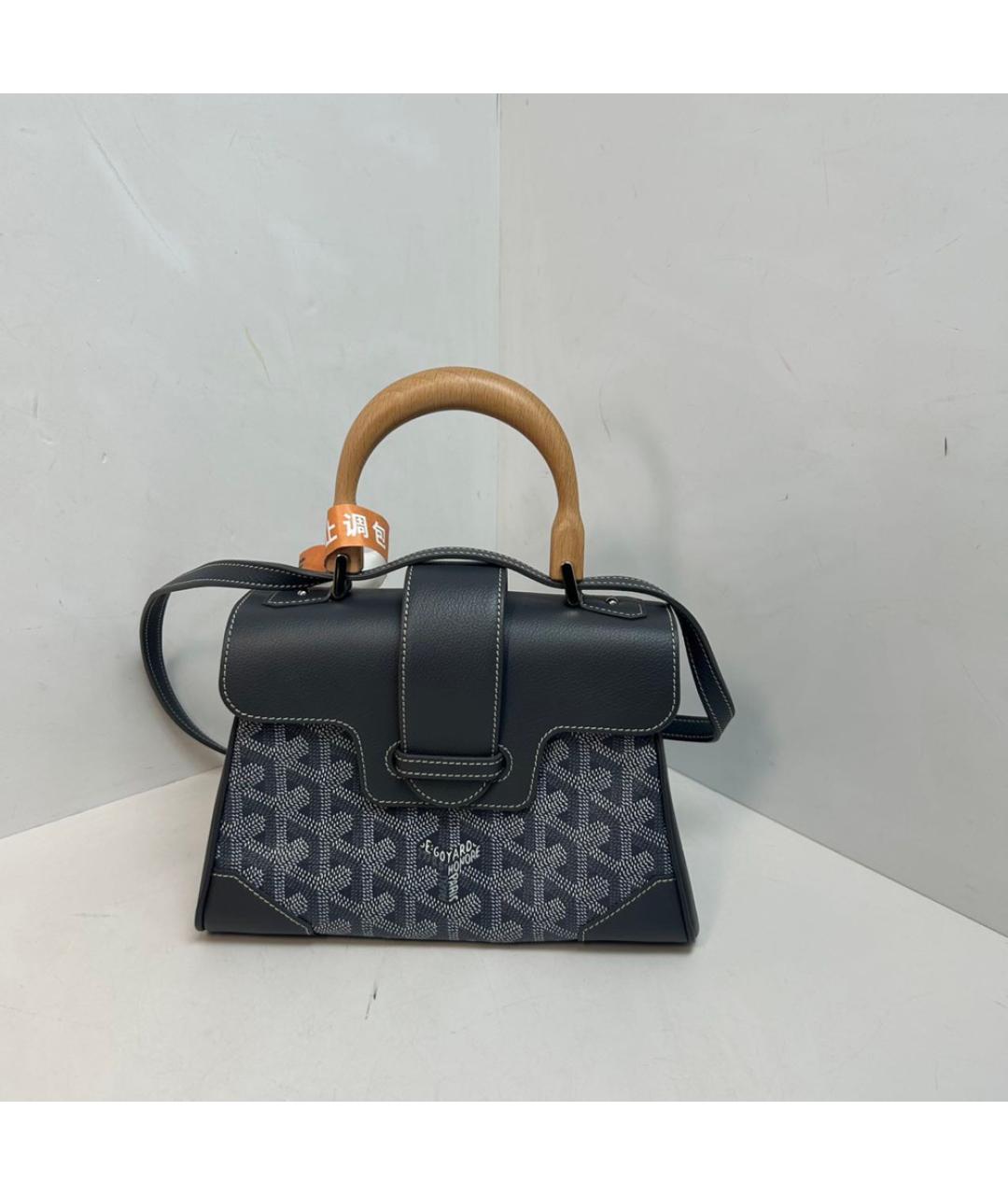 GOYARD Серая кожаная сумка через плечо, фото 8