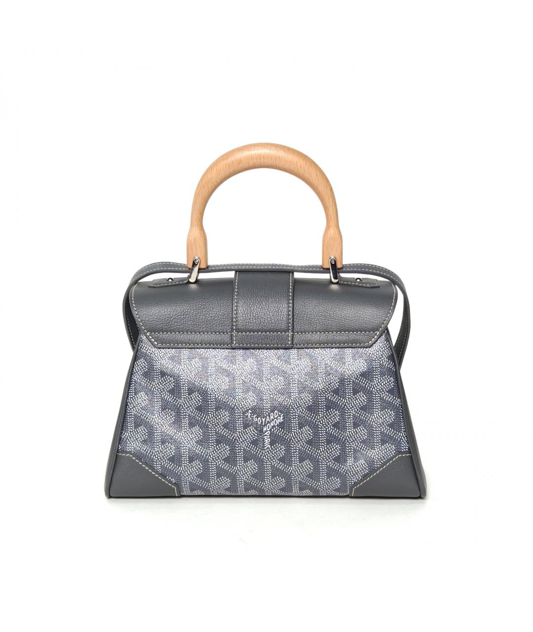 GOYARD Серая кожаная сумка через плечо, фото 4