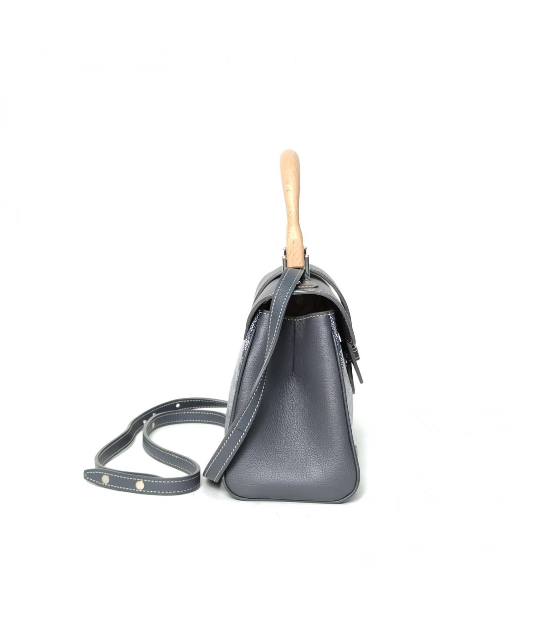 GOYARD Серая кожаная сумка через плечо, фото 5