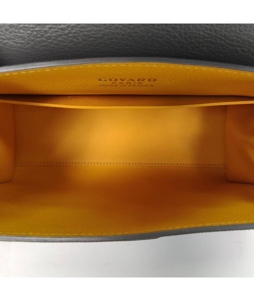 GOYARD Серая кожаная сумка через плечо, фото 7