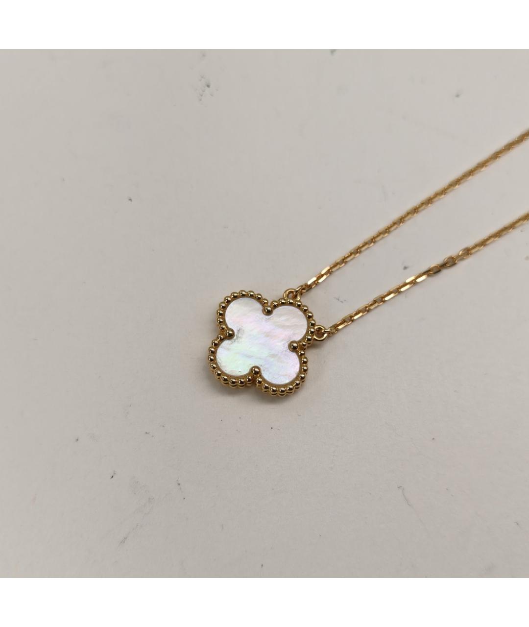 VAN CLEEF & ARPELS Белое колье из желтого золота, фото 4