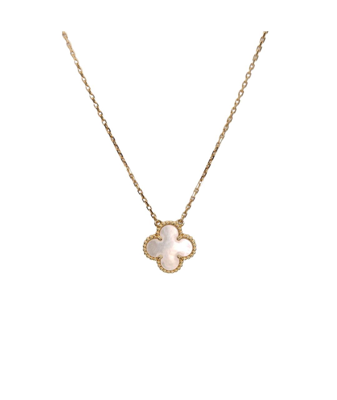 VAN CLEEF & ARPELS Белое колье из желтого золота, фото 1