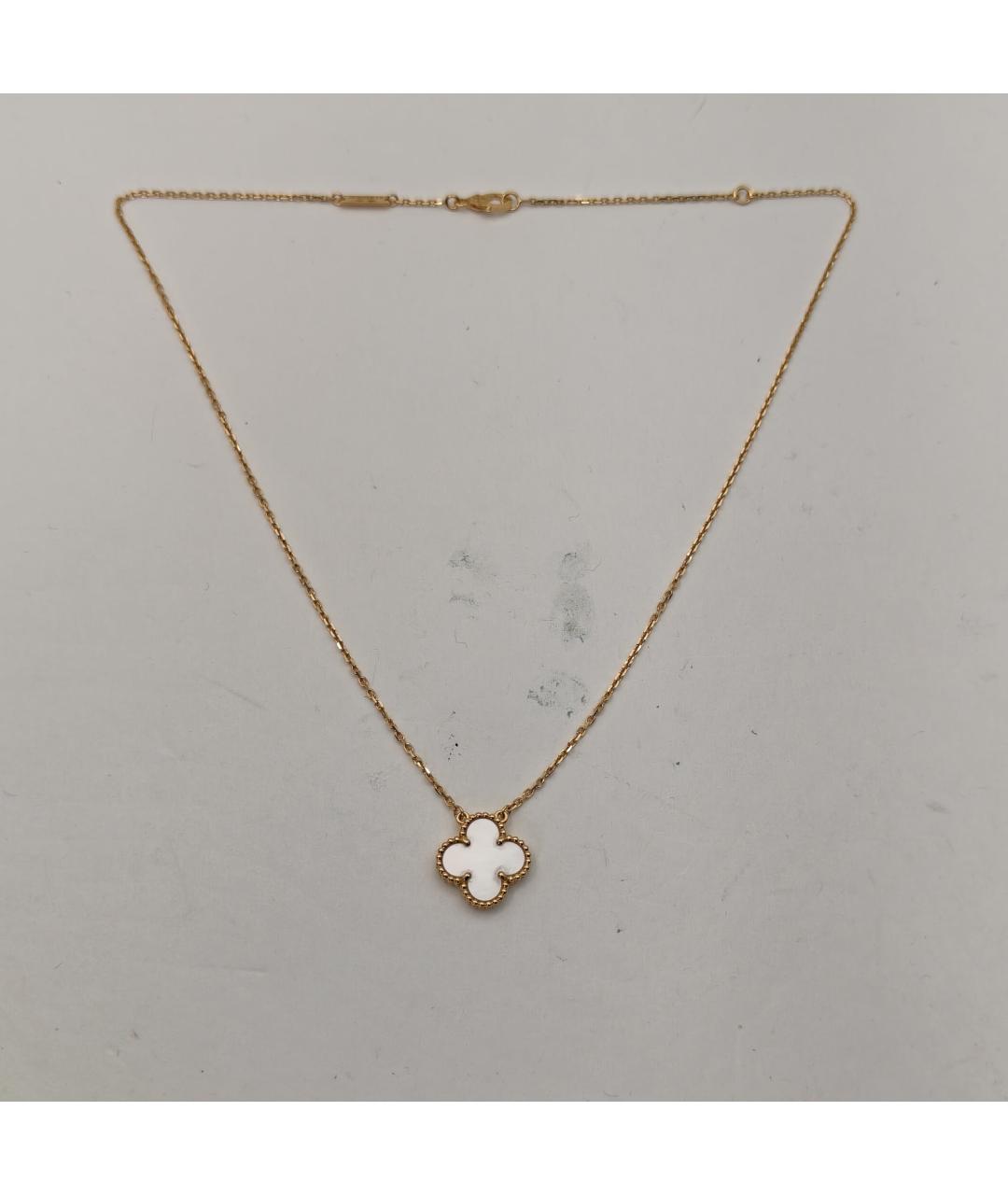 VAN CLEEF & ARPELS Белое колье из желтого золота, фото 7