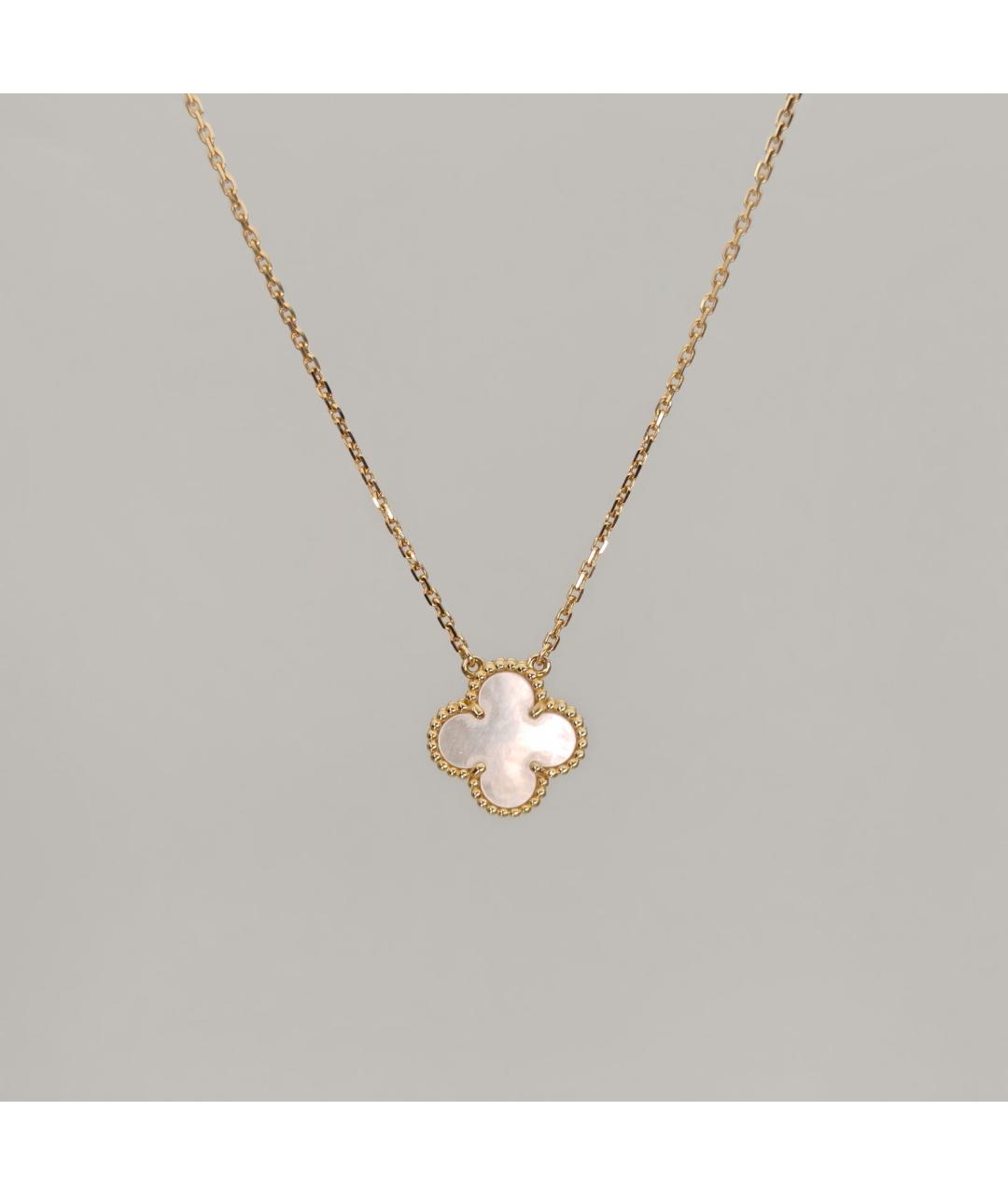 VAN CLEEF & ARPELS Белое колье из желтого золота, фото 2