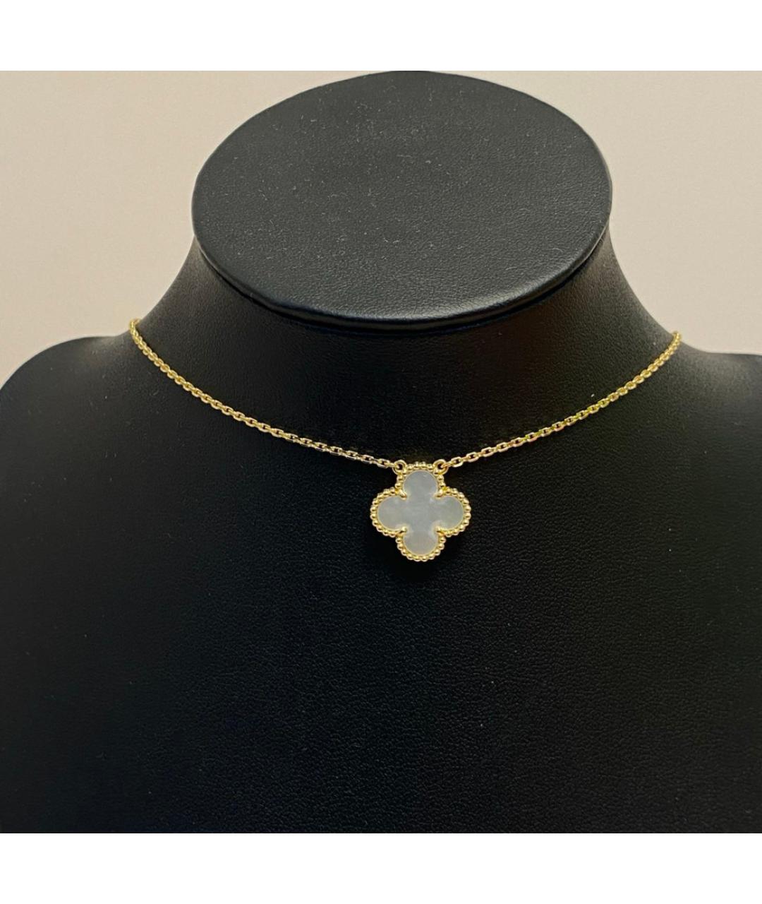 VAN CLEEF & ARPELS Белое колье из желтого золота, фото 8
