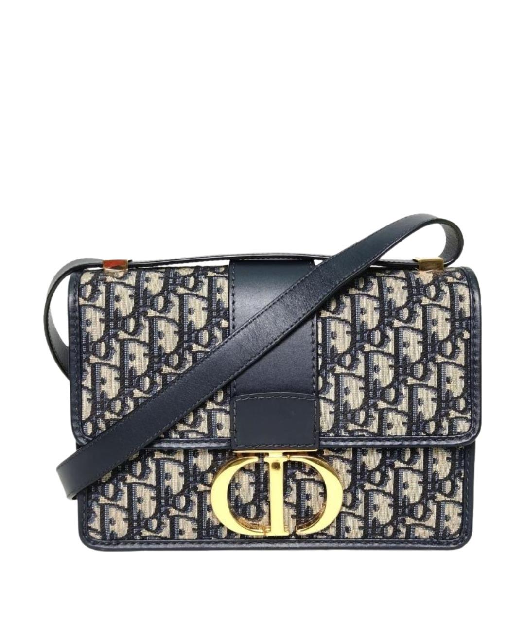 CHRISTIAN DIOR Темно-синяя тканевая сумка через плечо, фото 1