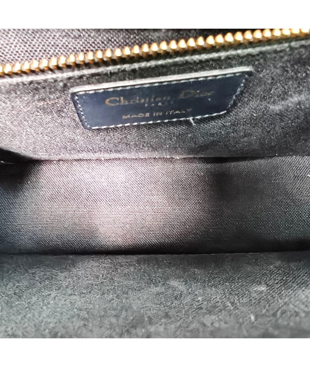 CHRISTIAN DIOR Темно-синяя тканевая сумка через плечо, фото 8