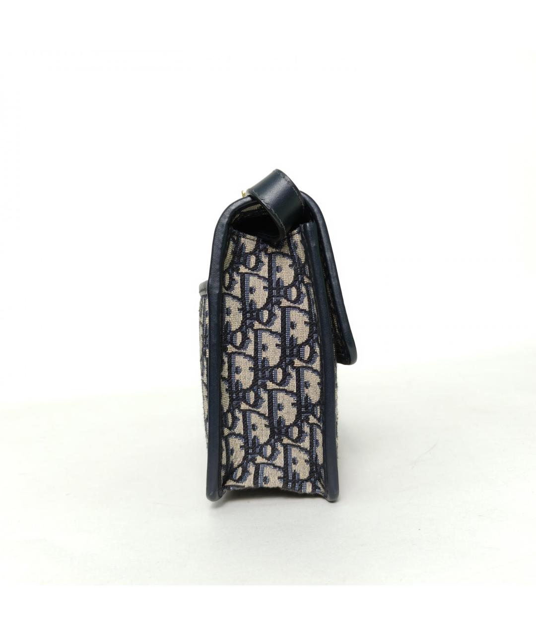 CHRISTIAN DIOR Темно-синяя тканевая сумка через плечо, фото 5