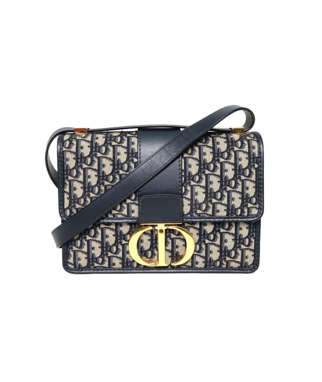 CHRISTIAN DIOR Темно-синяя тканевая сумка через плечо, фото 10