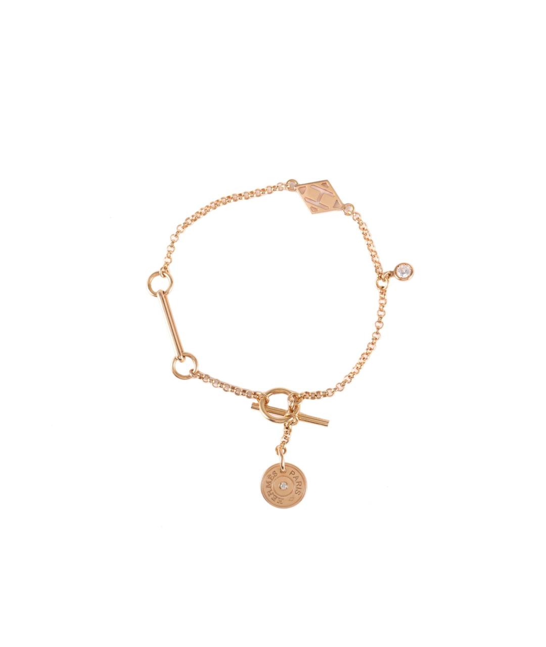 HERMES Золотой браслет из розового золота, фото 1