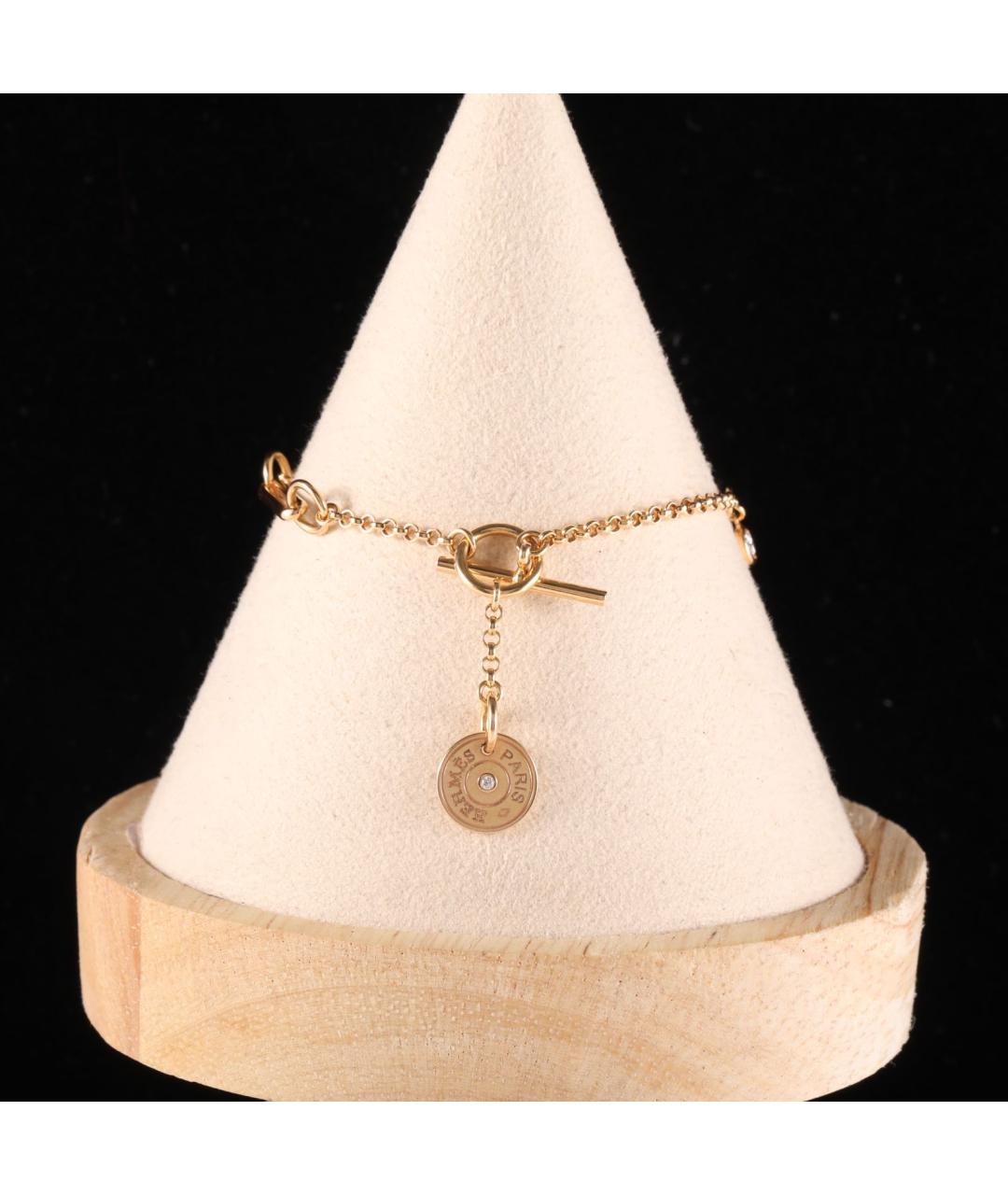 HERMES Золотой браслет из розового золота, фото 7