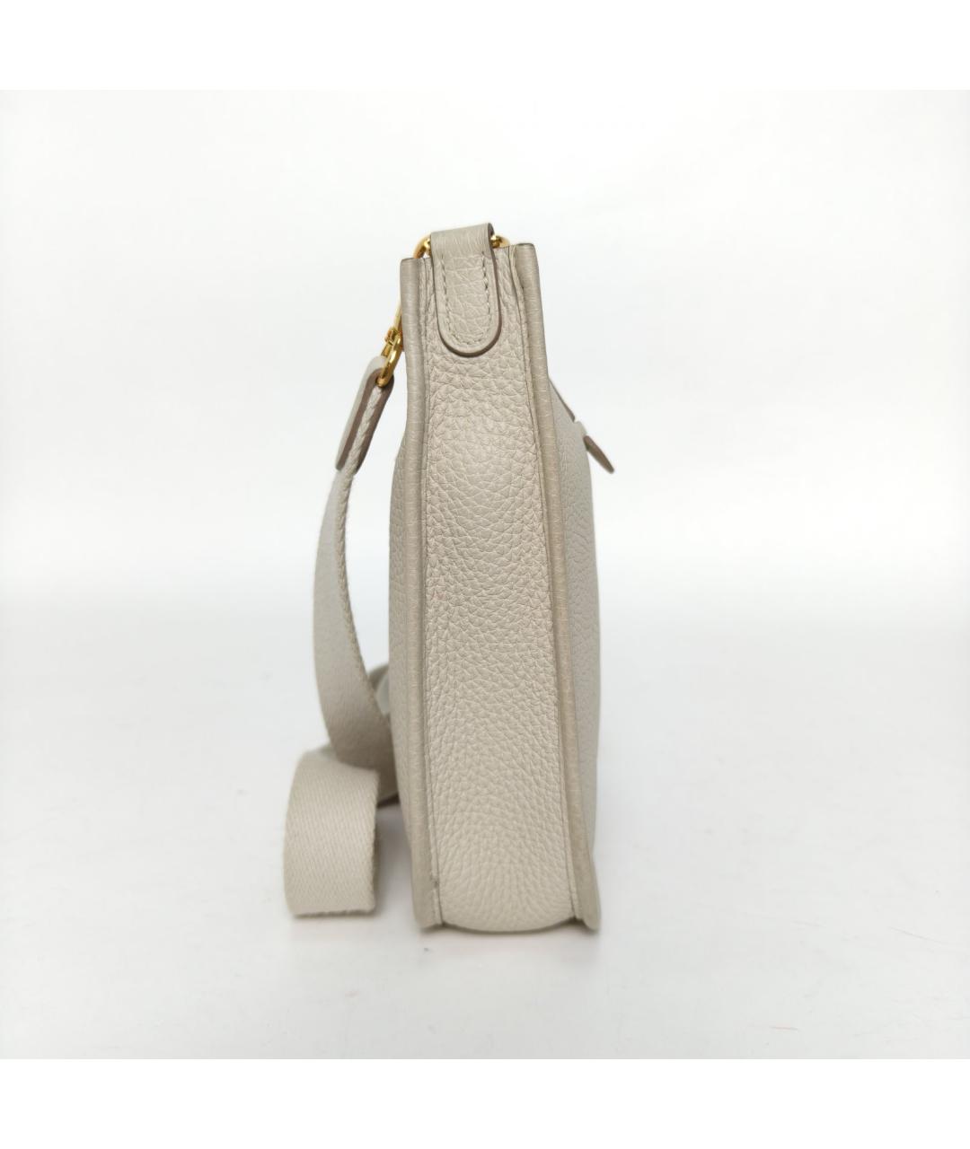 HERMES Белая кожаная сумка через плечо, фото 7