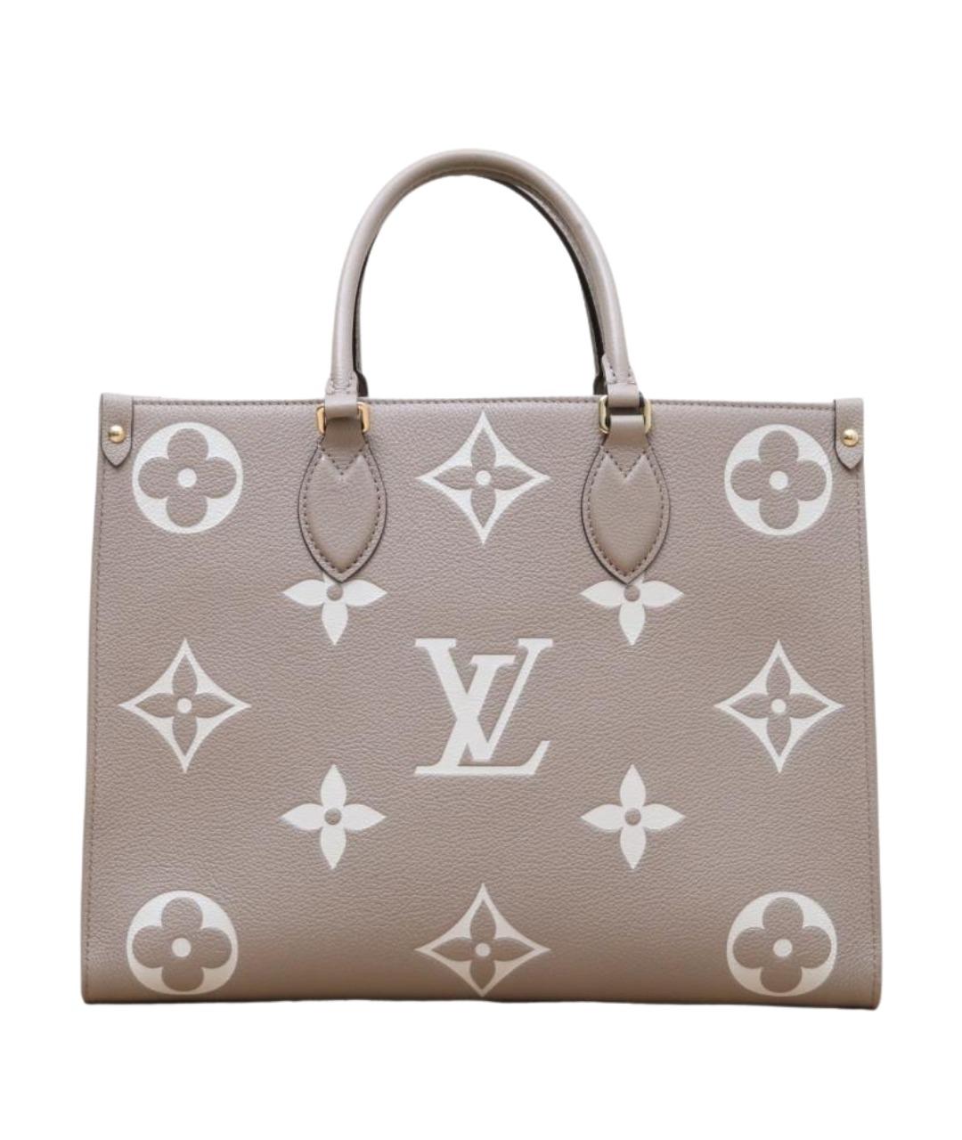 LOUIS VUITTON Серая кожаная сумка с короткими ручками, фото 1