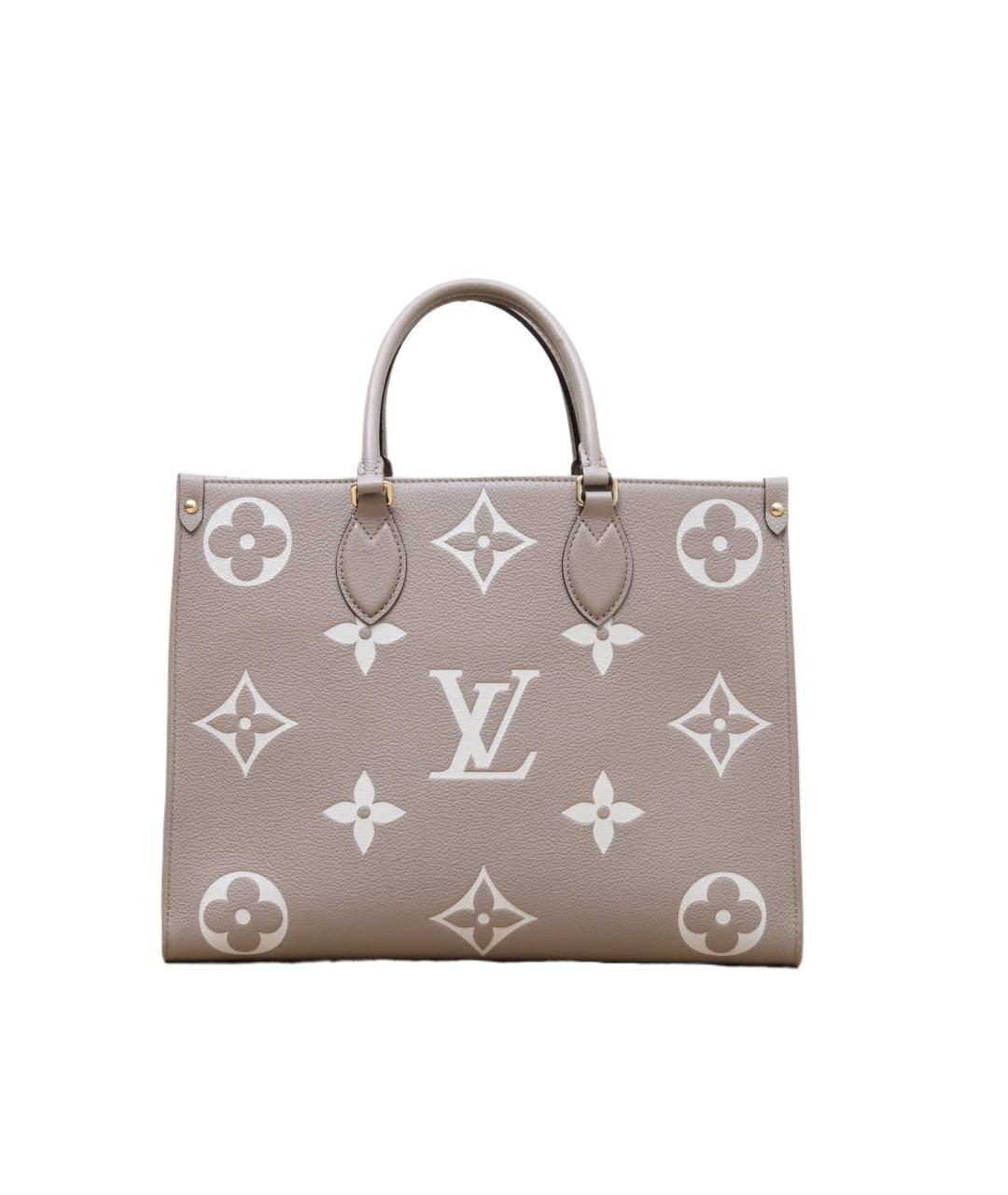 LOUIS VUITTON Серая кожаная сумка с короткими ручками, фото 10
