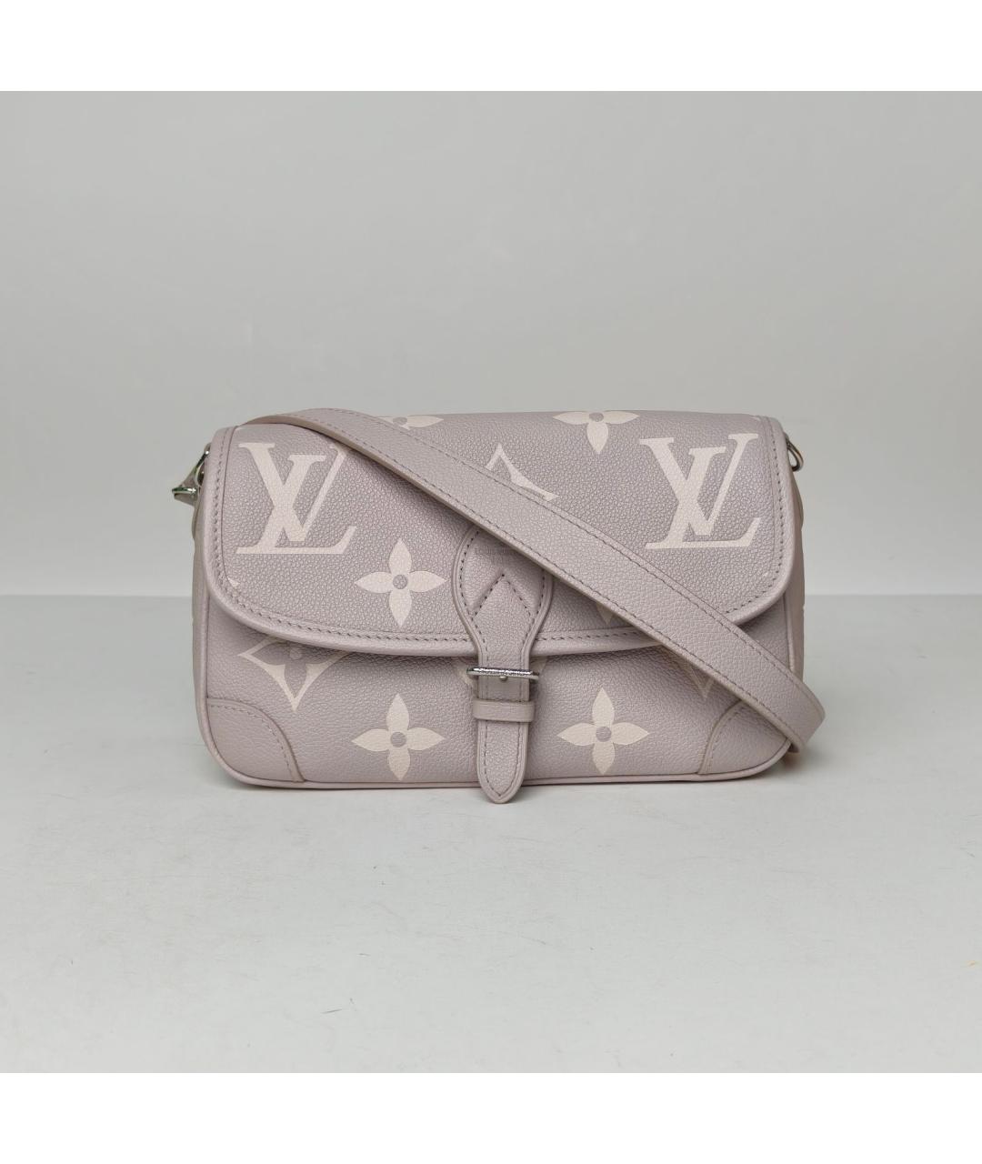 LOUIS VUITTON Серая кожаная сумка через плечо, фото 2