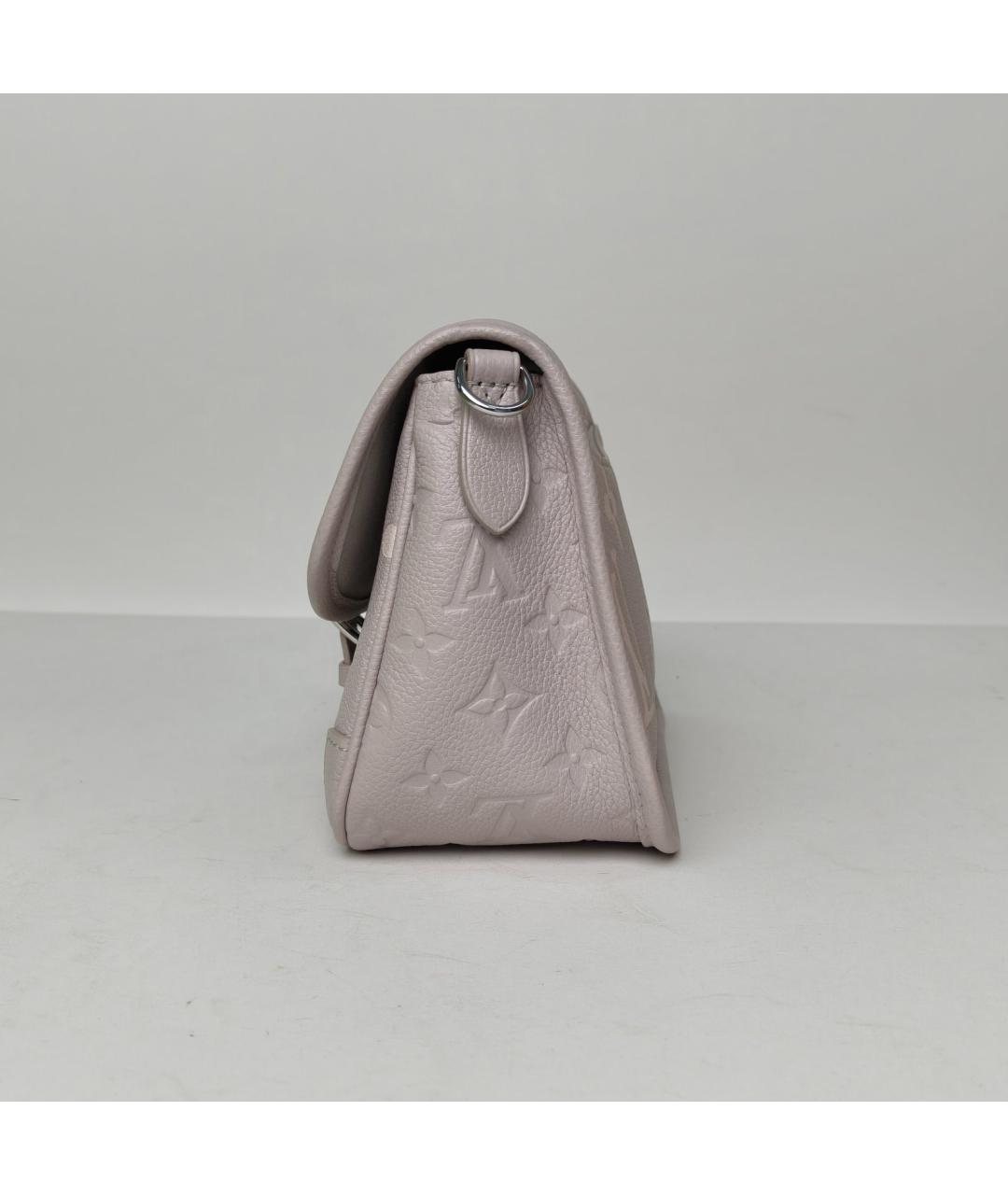 LOUIS VUITTON Серая кожаная сумка через плечо, фото 3