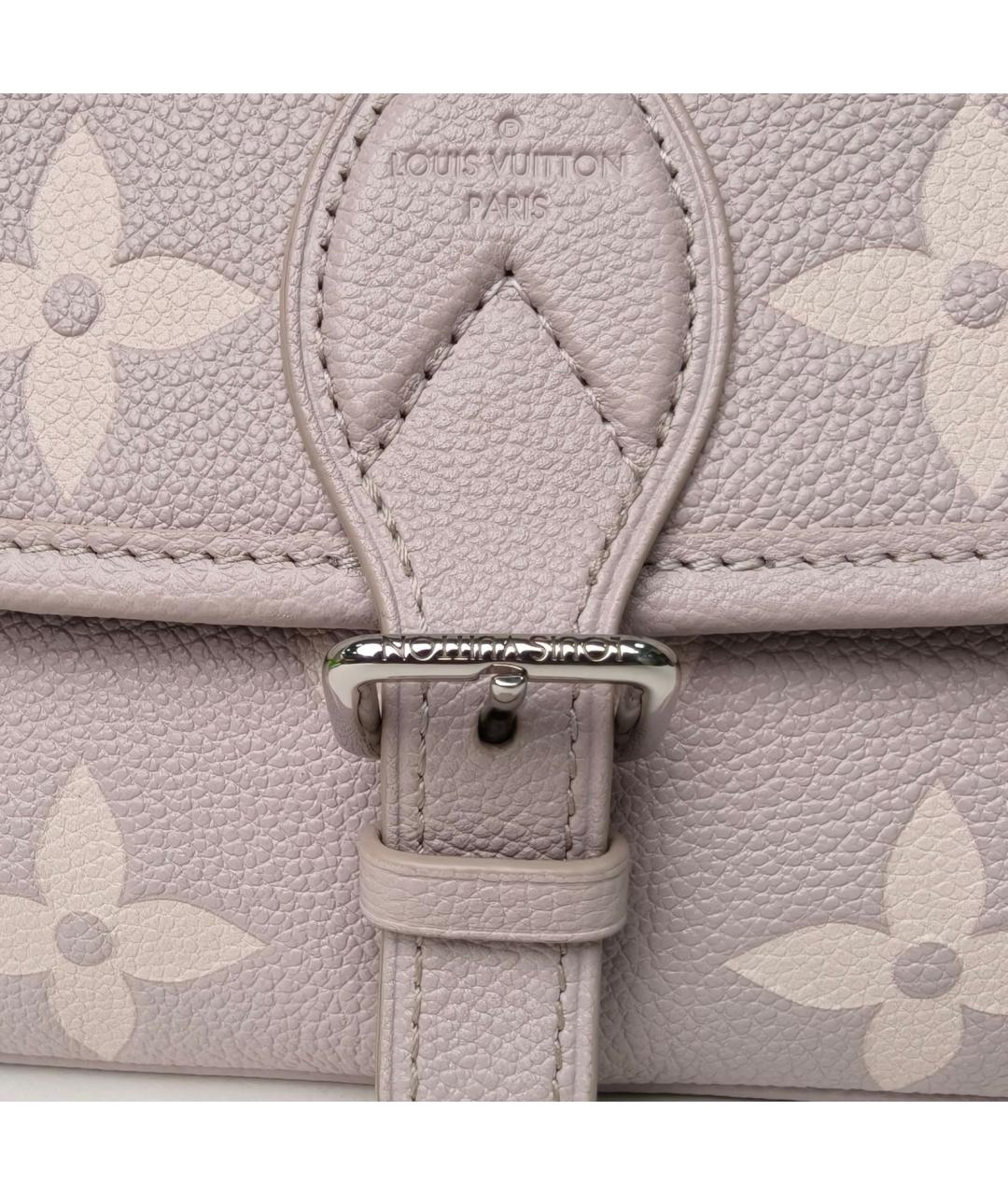 LOUIS VUITTON Серая кожаная сумка через плечо, фото 7