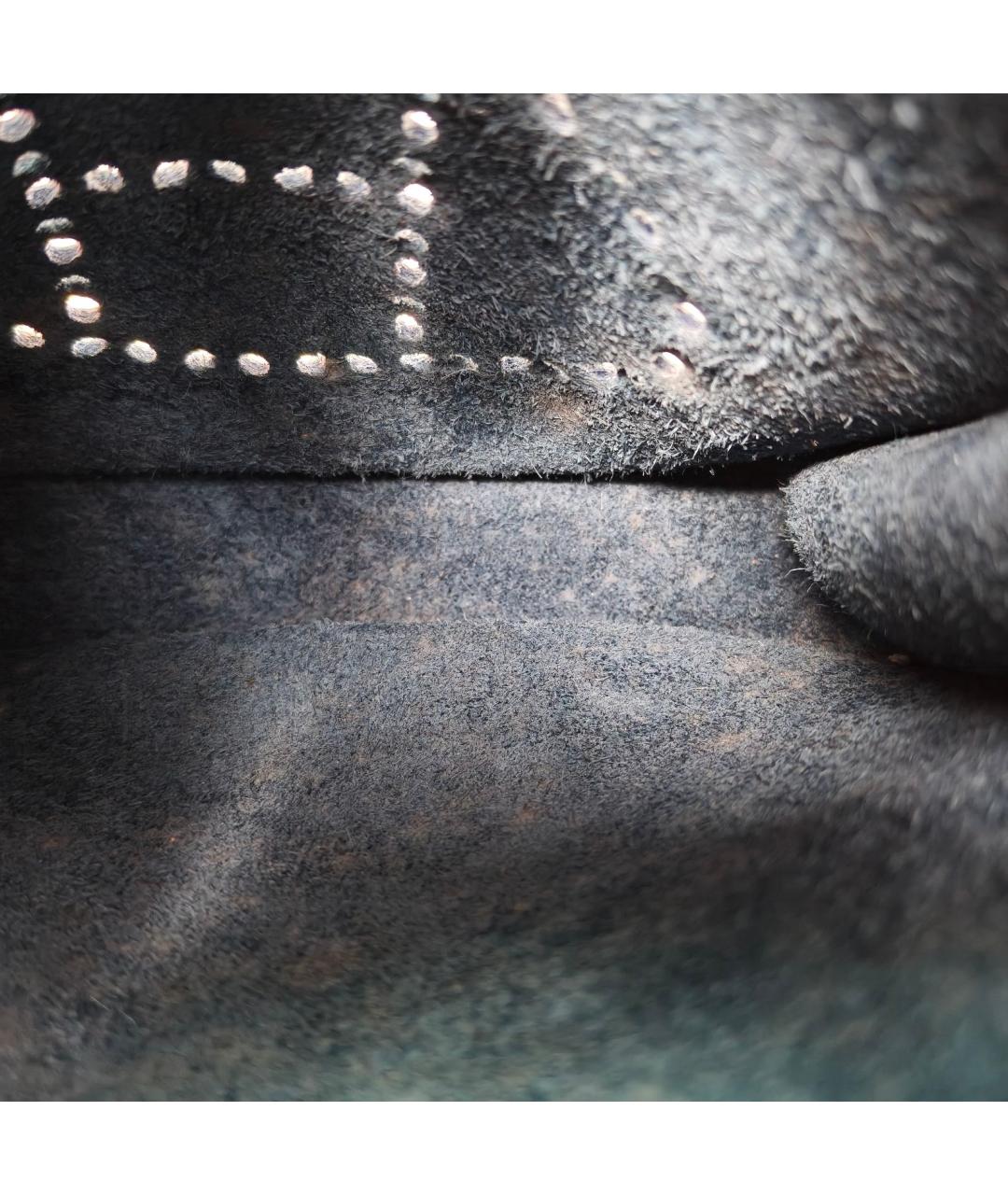 HERMES Темно-синяя кожаная сумка через плечо, фото 7