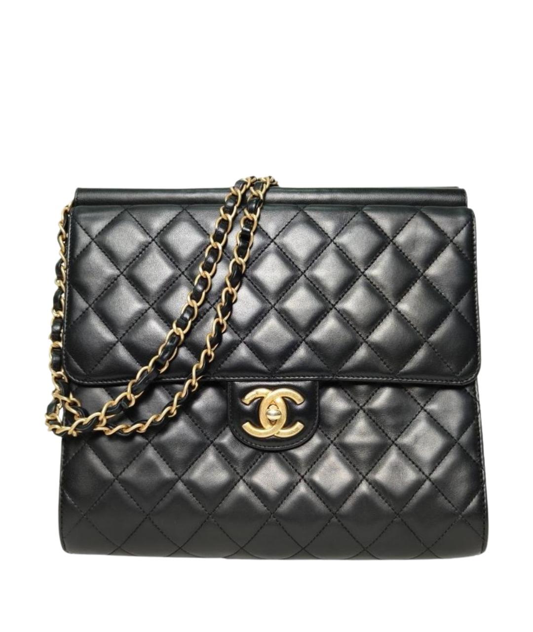 CHANEL Черная кожаная сумка через плечо, фото 1