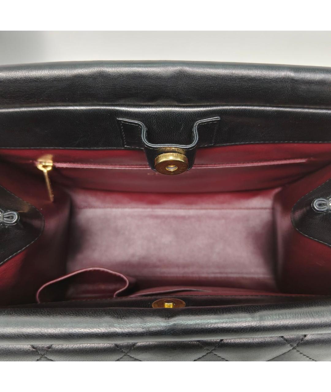 CHANEL Черная кожаная сумка через плечо, фото 8