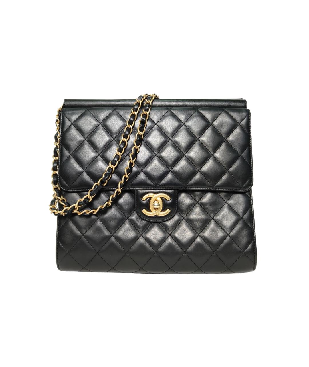 CHANEL Черная кожаная сумка через плечо, фото 9