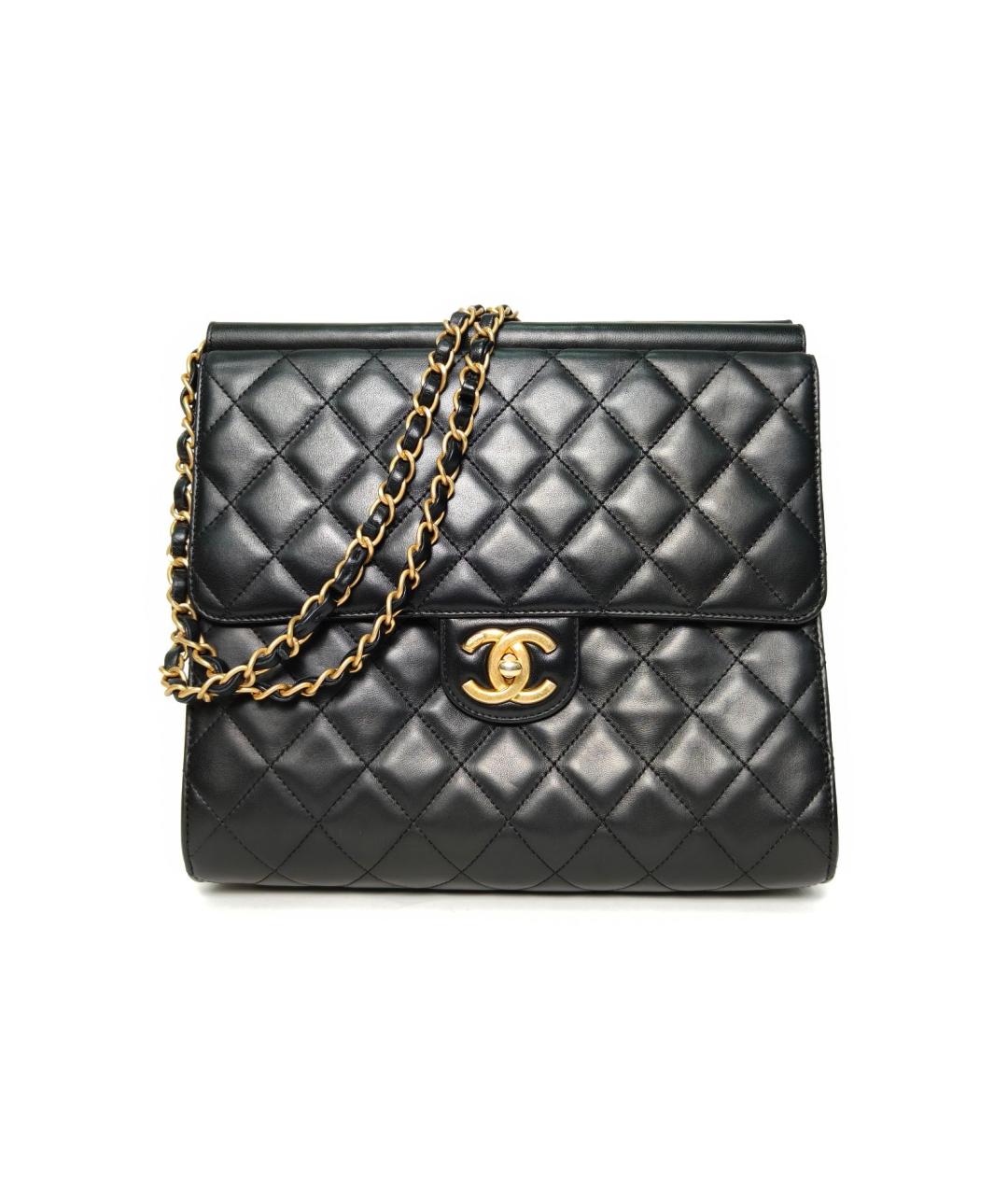 CHANEL Черная кожаная сумка через плечо, фото 2