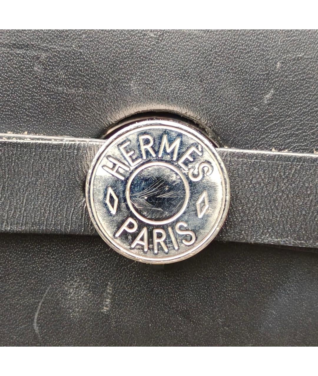 HERMES Черная тканевая сумка через плечо, фото 7