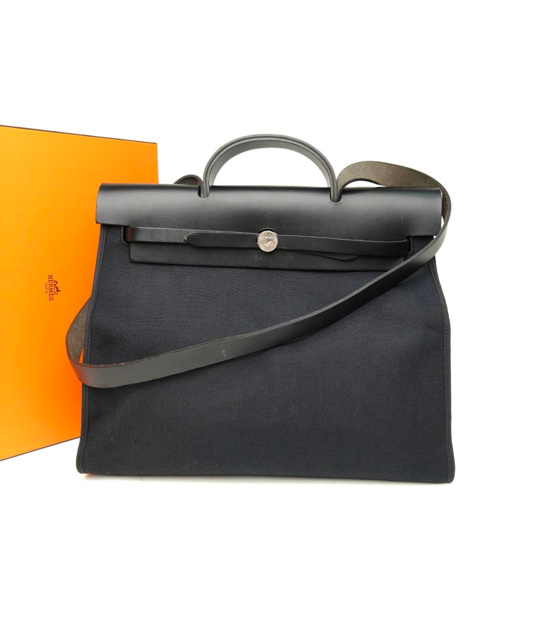 HERMES Черная тканевая сумка через плечо, фото 9