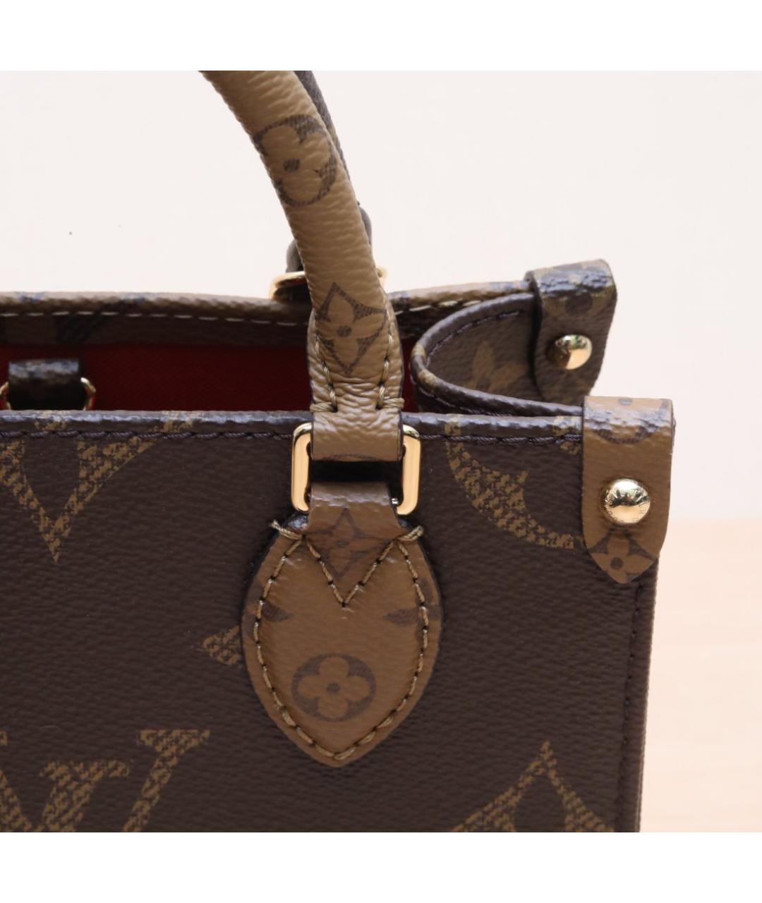 LOUIS VUITTON Коричневая сумка с короткими ручками, фото 8