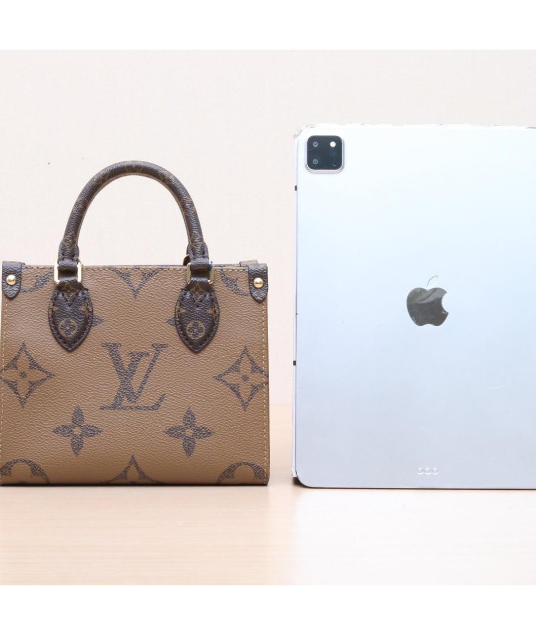 LOUIS VUITTON Коричневая сумка с короткими ручками, фото 7