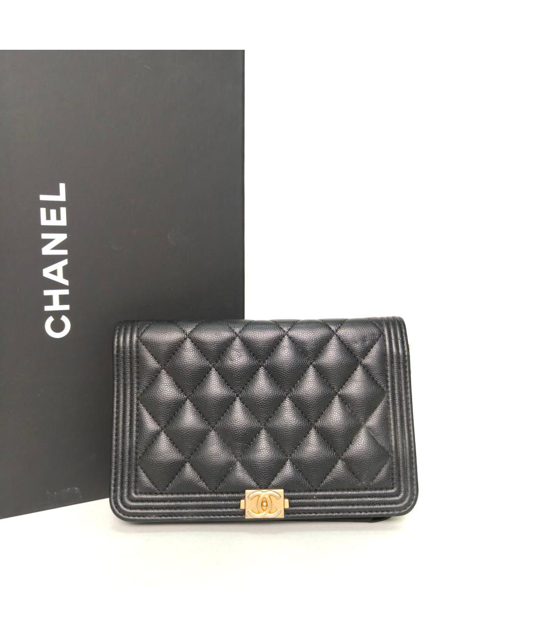 CHANEL Черная кожаная сумка через плечо, фото 9