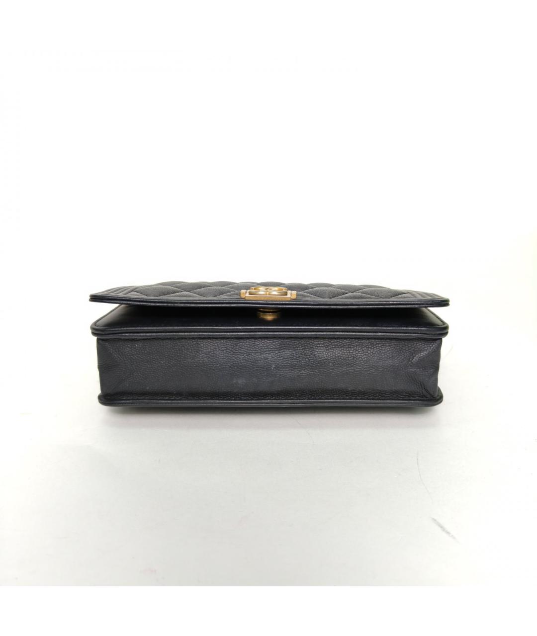 CHANEL Черная кожаная сумка через плечо, фото 6